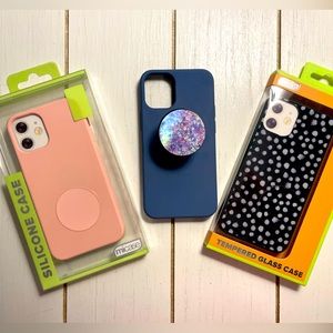 2 NIB and 1 used iPhone 12 mini phone case bundle.